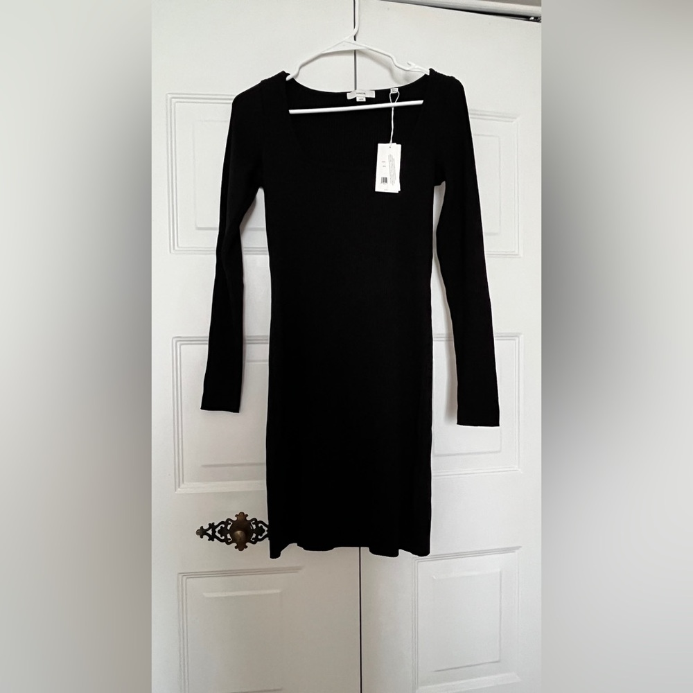 Vince Black Long Sleeve Knit Dress _ XS